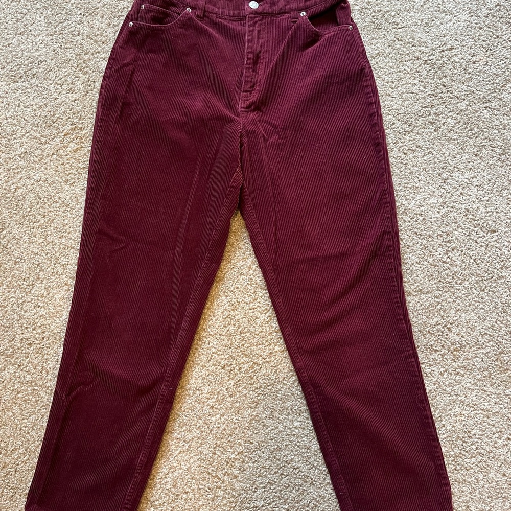 Simons - Twin Burgundy Corduroy Pants